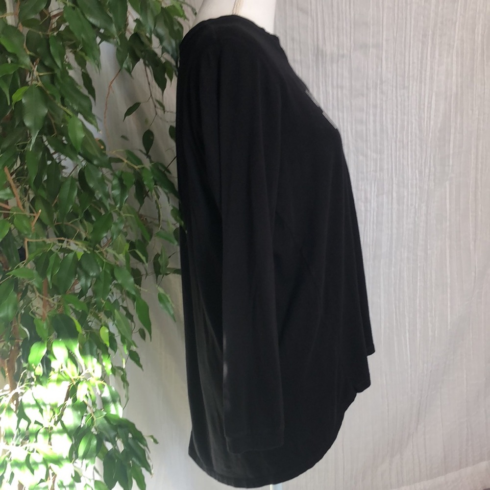 ANY BODY Sz S Weekend I Love you black casual long sleeve sweatshirt loungewear - Picture 3 of 10